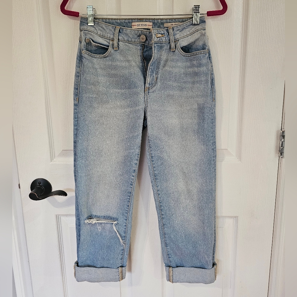 Guess Women's Light Blue Ankle Jeans Size 26